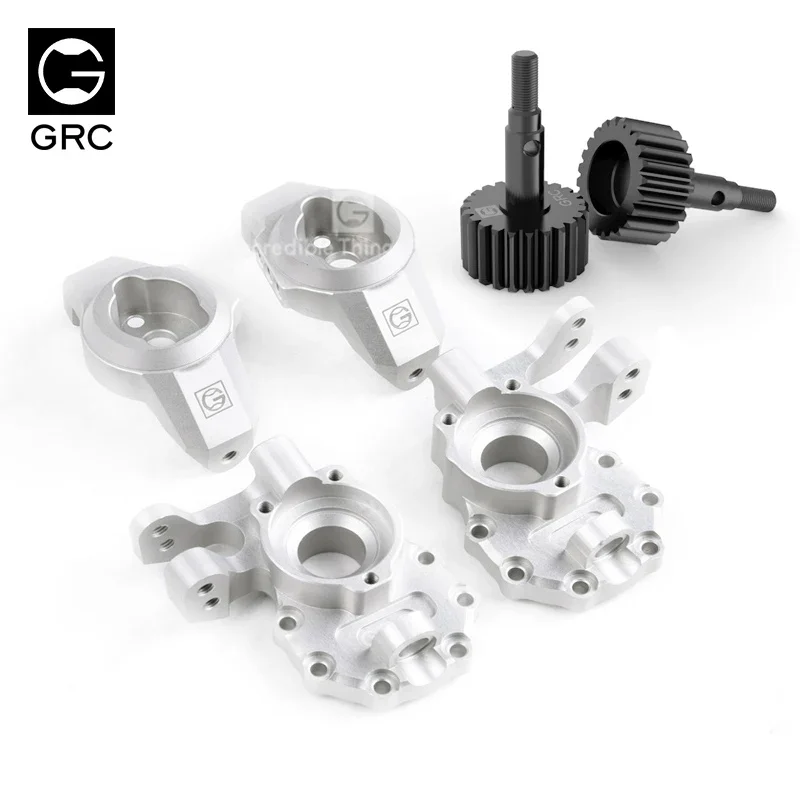 GRC G2 Aluminum Ackermann Steering Caster Blocks & Portal Drive Inner Housing for TRX4 Front Axle Upgrade Option Parts #GAX0032G