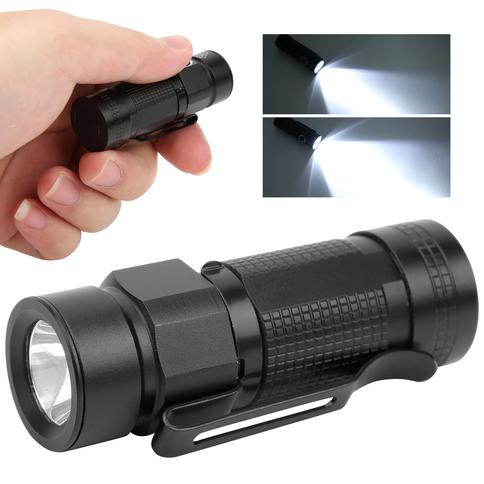 LED Flashlight Portable Mini USB Flashlight Waterproof Aluminium Alloy White Light Ultra Small Torch