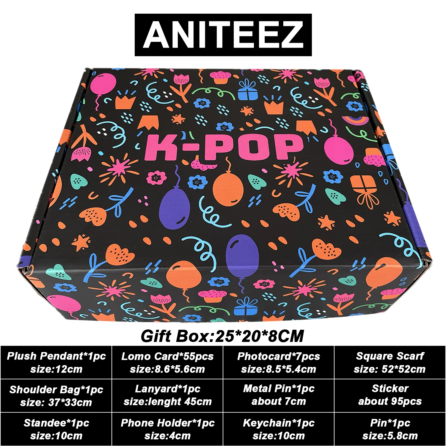 Kpop Stay ANITEEZ  Album Felix V Bangchan Jimin Jungkook Suga ATINY Gift Box Include Plush Keychain Sticker Boys Gril Lanyard