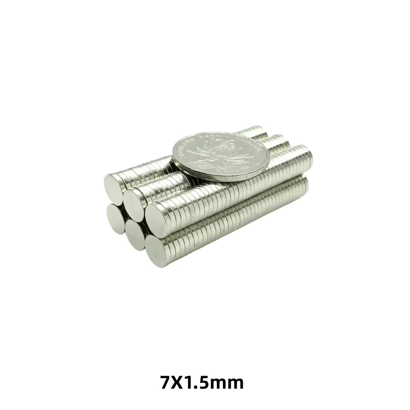7x1.5 Super Strong Magnetic Magnet 7mmx1.5mm Permanent Neodymium Magnets 7x1.5mm Small Round Magnet 7*1.5
