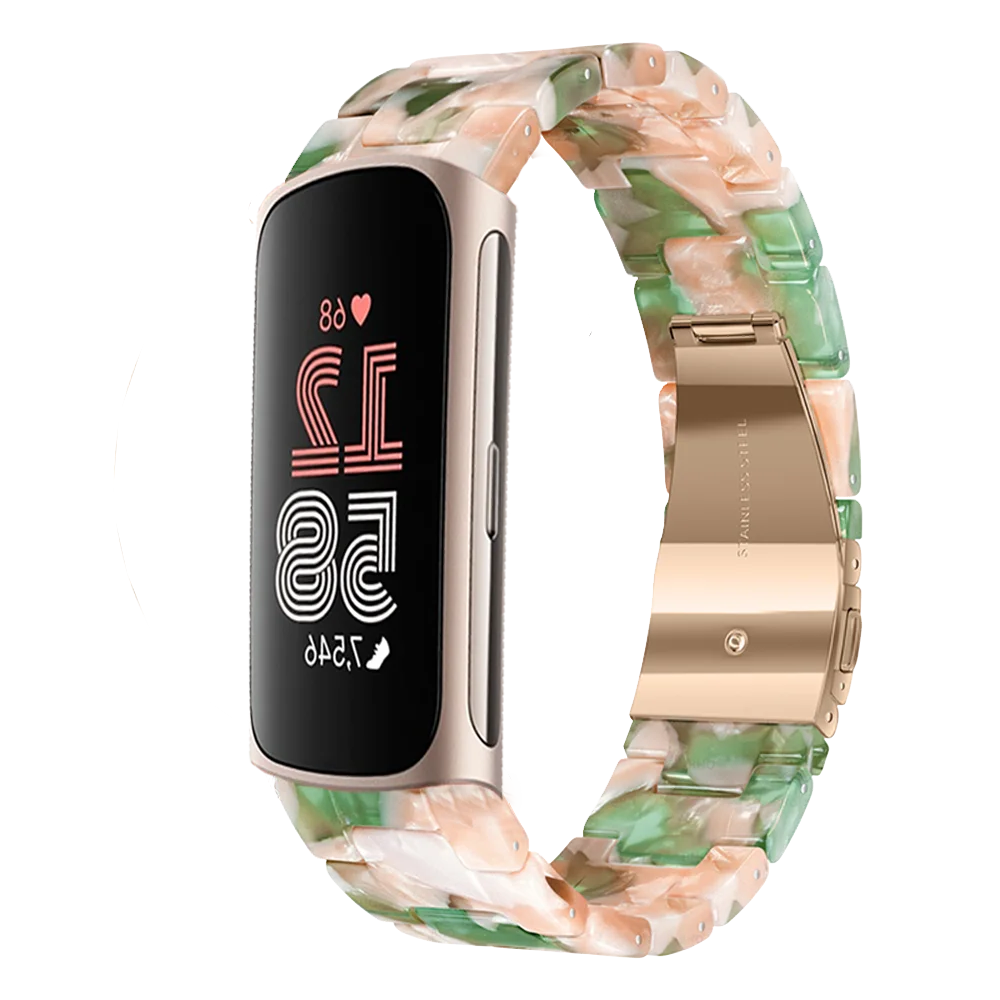 حزام الراتنج للشحن 6 5 الفرقة خفيفة الوزن تنفس قابل للتعديل للطي مشبك حزام (استيك) ساعة اكسسوارات ل Fitbit Charge 5 6