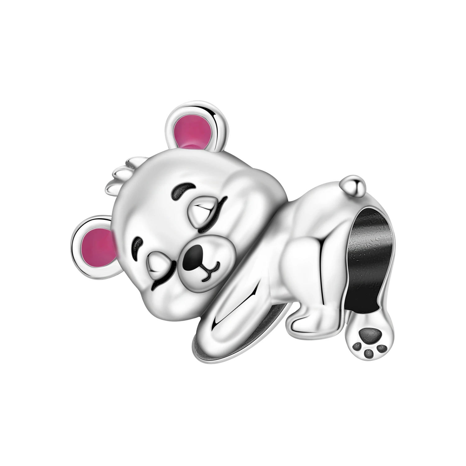 

Orstarry 925 Sterling Silver Sleeping Teddy Bear Animal Beads Original Pendants Bracelet Charm Jewelry Party DIY Trendy Gifts