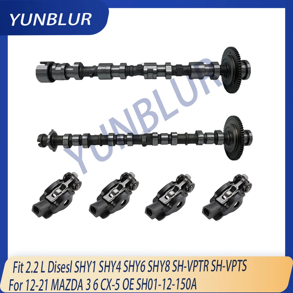 Engine Intake & Exhaust Camshafts Rocker arm Kit Fit 2.2 L Diesel SHY1 SHY4 SHY6 SHY8 SH-VPTS SH-VPTR For 12-21 Mazda 3 6 CX-5