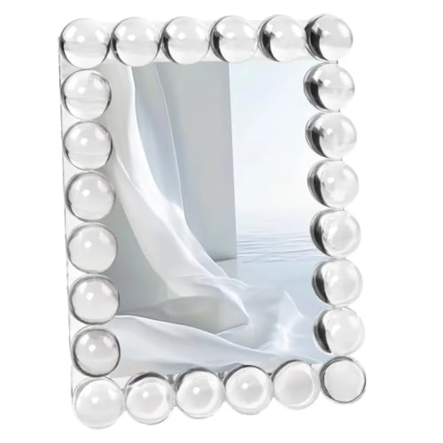 

Clear Bubble Crystal Picture Frame, with 24 Clear Balls, Crystal Standing Photo Frame, Exquisite Desk Craft, Vertical Display,