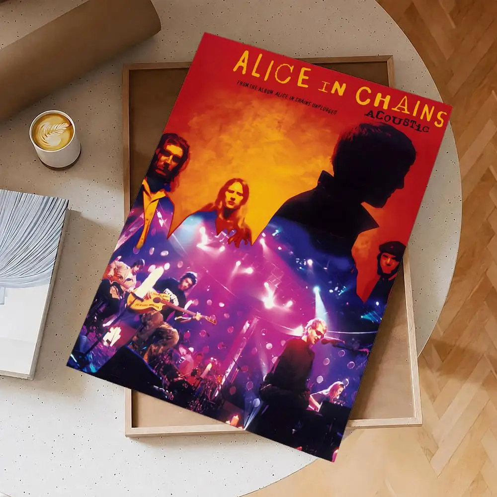 Band Alice In Chains Poster Selbstklebendes Wasserdichtes PP-Poster Kaffeehaus Bar Wandkunst Aufkleber Raumdekoration – Detail 7