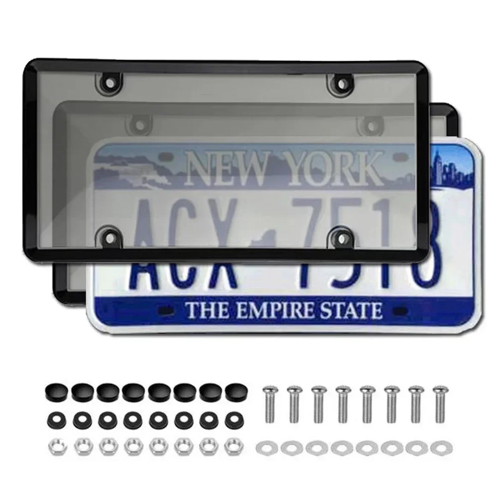 6.3'' Clear Reflective Anti Speed Red Light Toll Camera Stopper License Plate Frame Plate Cover Protective Photos Anti License