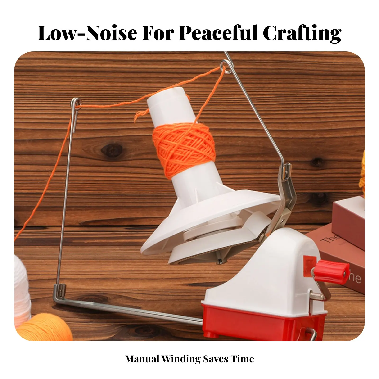 

Manual Yarn Winder Low Noise Desktop Yarn Winder Center-Pull Cake Assembler Easy to Use Winding Machine Large Capacity