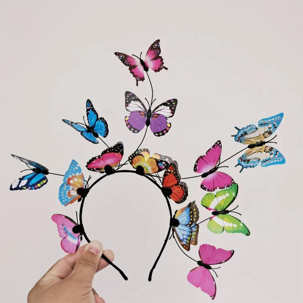 Exaggerated Simulated Butterfly Headband Girl Hair Accessories Headband Garland Cosplay Party Pendant