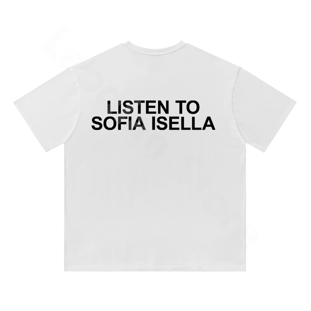 صوفيا إيسيلا القطن تي شيرت الشارع الشهير القطن قصير الأكمام مضحك تي شيرت عادية موضة Crewneck الأعلى Harajuku فريد تيز #3