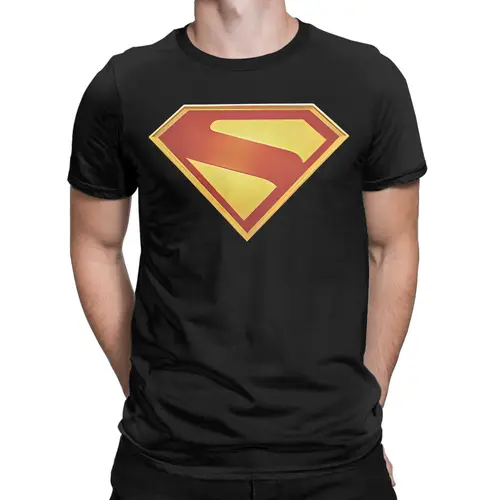 Imagen 1 del producto Camisetas de película de Supermans para hombre y mujer, ropa de algodón, camiseta Vintage de manga corta con cuello redondo de héroe para hombre, camiseta Idea de regalo