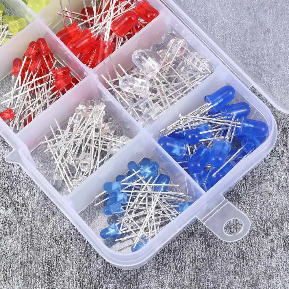 200pcs Red with Box Yellow Lamp Ultra Bright Bulb 3 Mm Light Bead 5mm LED Diode Kit