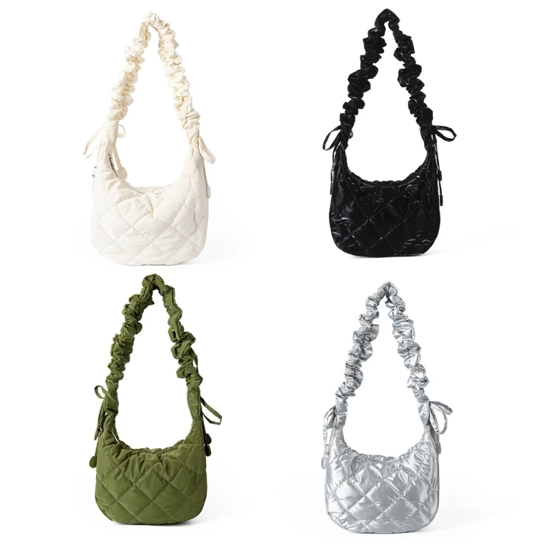 Contemporary Quilted Nylon Shoulder Bag Single Strap For Fashion Enthusiasts