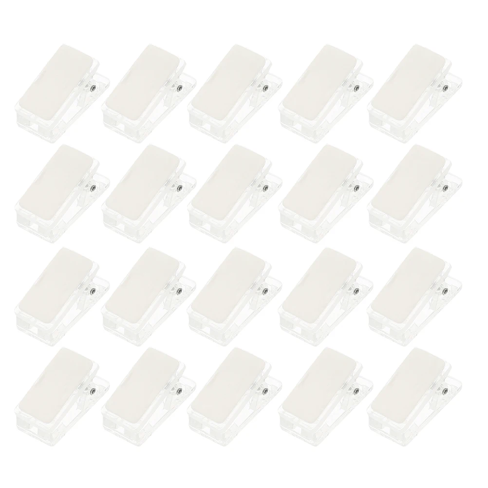 

60 Pcs ID Holder Badge Holders Clip Adhesive Clips Rubber Iron for Card Backdrop