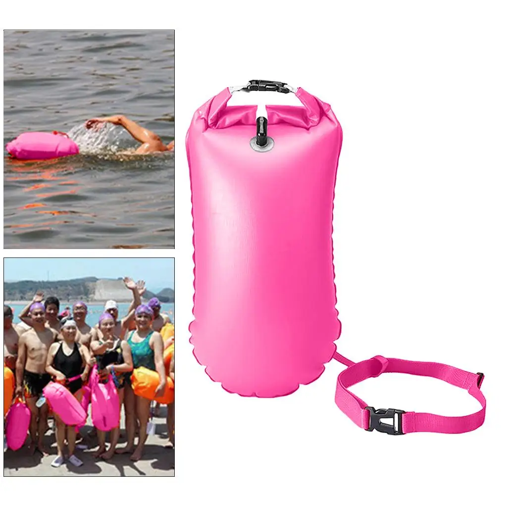 Swim 20l 28l Pvc Float with Drybag for Open Water Swimmers Triathletes Kayakers Divers, Swim Buoy Float