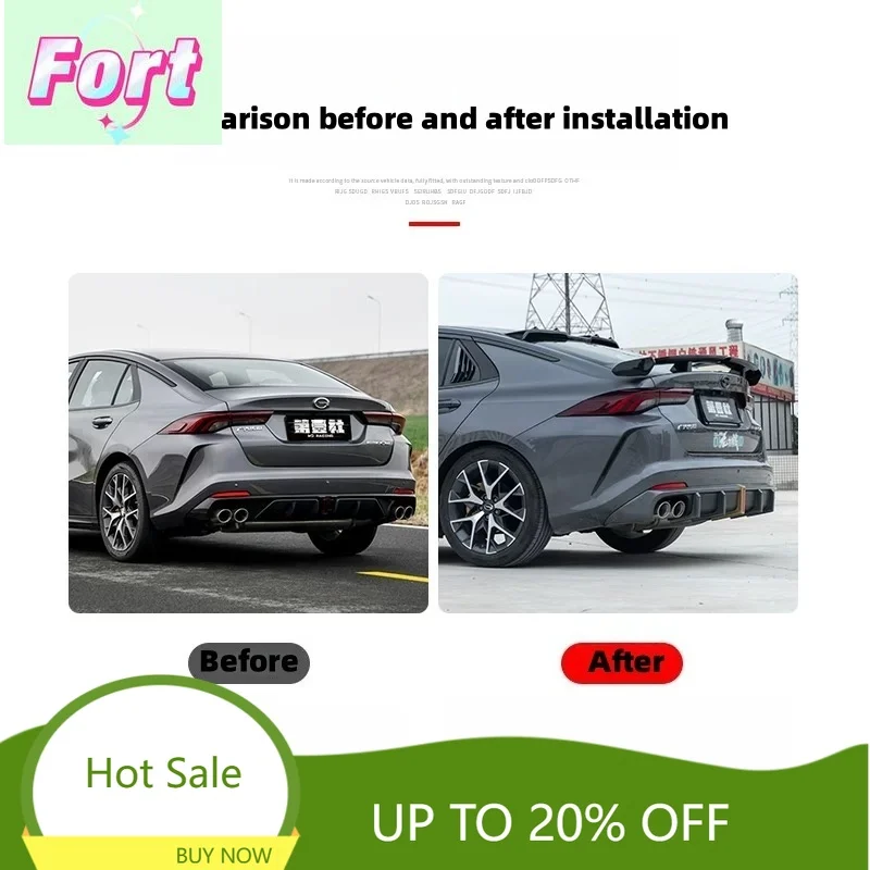 Nuevo para GAC Empow Dodge Attitude 2021-2023 BodyKit tapa trasera del maletero del coche alerón de labio de pato alas accesorios de sintonización Exterior de carbono