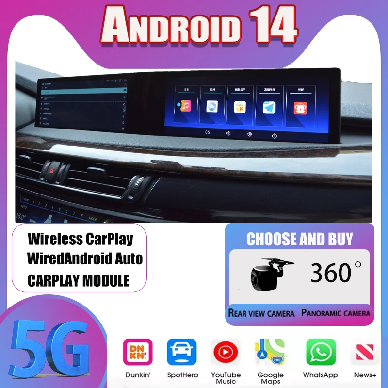 

21"Dual Touch 3D Screen Android 14 For BMW 5 Series GT F10 F11 2010-2017 Car Radio GPS CarPlay Navigation Multimedia Player Head