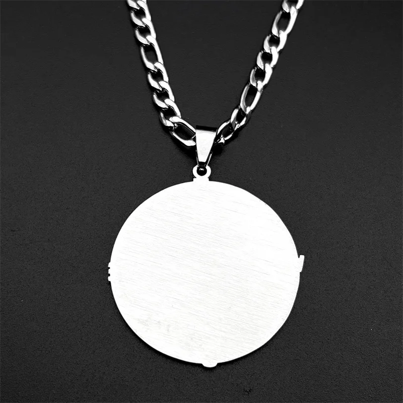 Trendy Tiger Eye Stone Compass Earth Pendant Necklace for Women Men Stainless Steel Sailing Holiday Chain Necklaces Jewelry Gift
