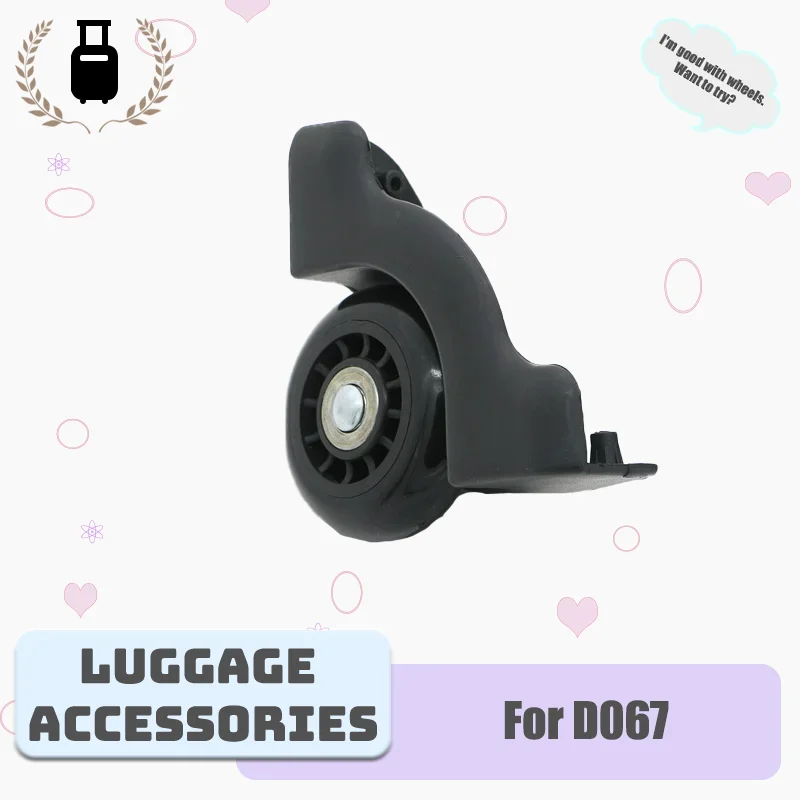 

For D067 Luggage Replacement Straight Wheels with Fixed Front Wheels Heavy-Duty Designed Luggage Accessories
