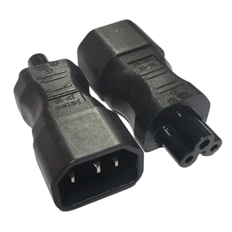 1PCS Black IEC 320 C14 to C5 Industrial Power Adapter Converter C5 female to C14 male AC Power Plug Socket connector