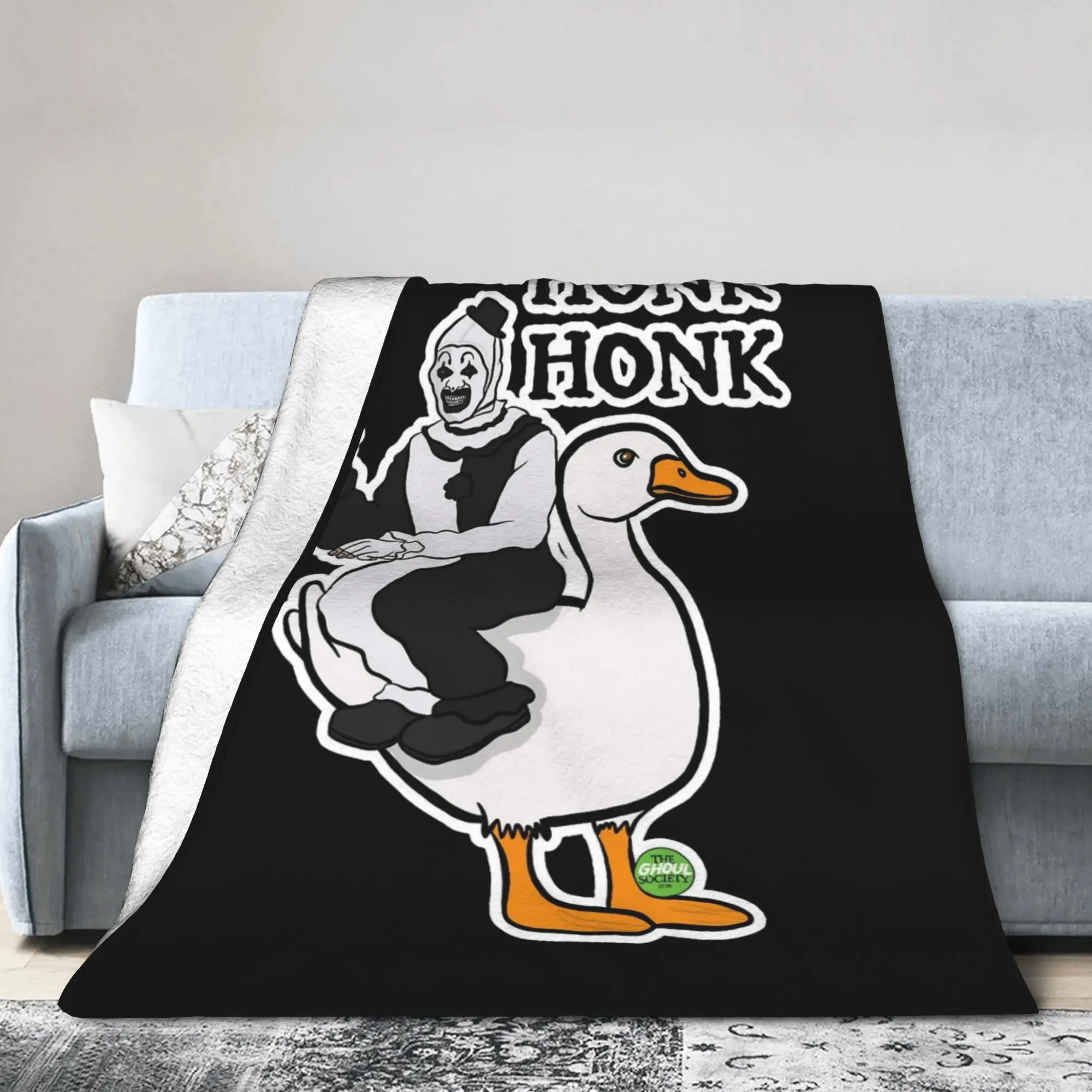 Honk Honk Art The Clown Terrifier Blanket Coral Fleece Plush Decoration  Lightweight Throw Blanket for Home Outdoor Rug Piece