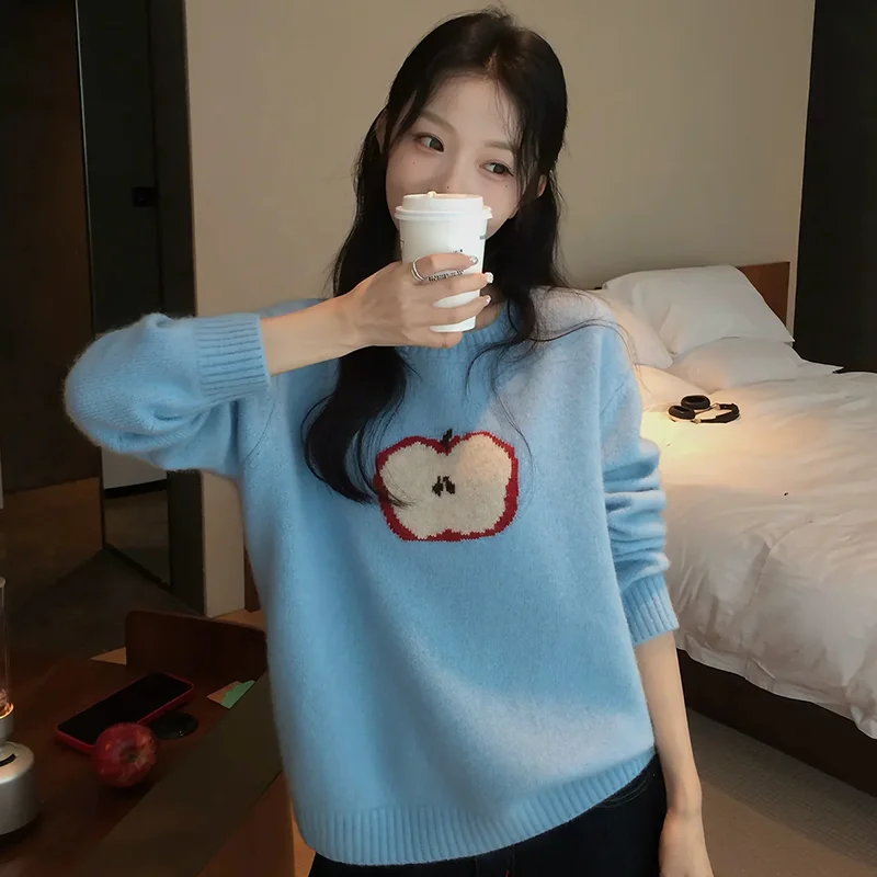 Autumn and Winter Women's Cashmere Sweater 100% Cashmere Knitted Pullover Jacquard Round Neck Knitted Sweater Hot Selling Fashio
