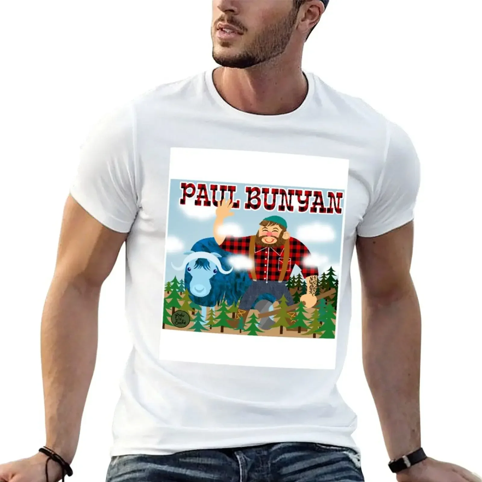 Paul Bunyan T-Shirt blacks anime mens t shirt