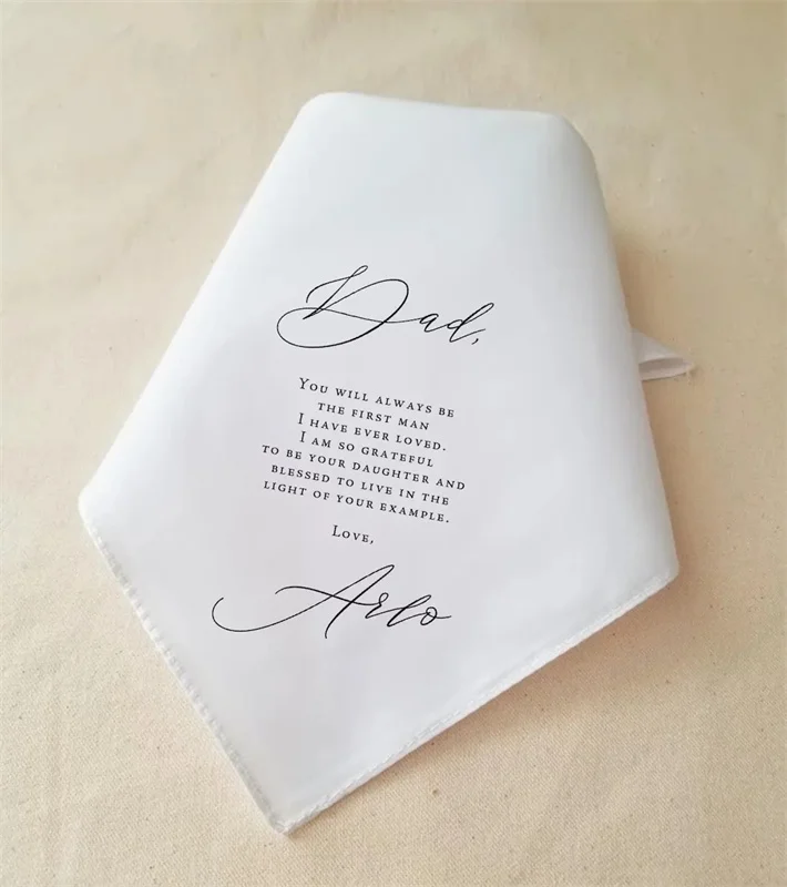 Wedding Handkerchief Gift for Parents, Mother of the Bride Wedding Gift, Father of the Bride Wedding Gift, Gift Set, Personalize