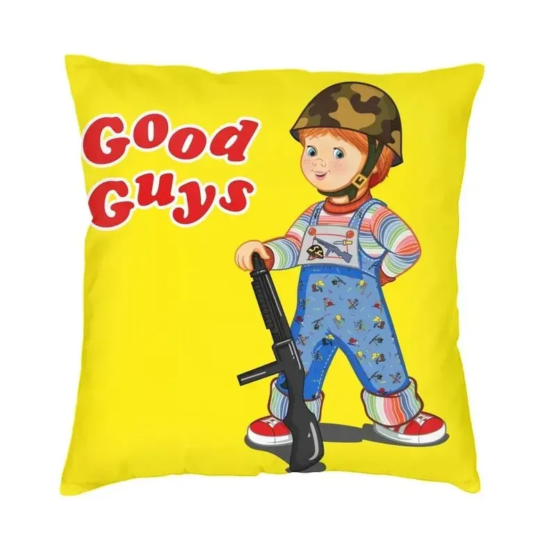 Good Guys Carpenter Cushion Cover Sofa Living Room Cartoon Child\'s Play Chucky Doll Square Pillow Cover 45x45cm