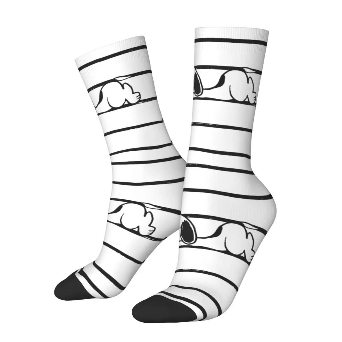 Happy Men's Socks Crazy Snoopy Woodstock Smile Giggle Laugh Sock Cartoon High Quality Women Socks Spring Summer Autumn Winter