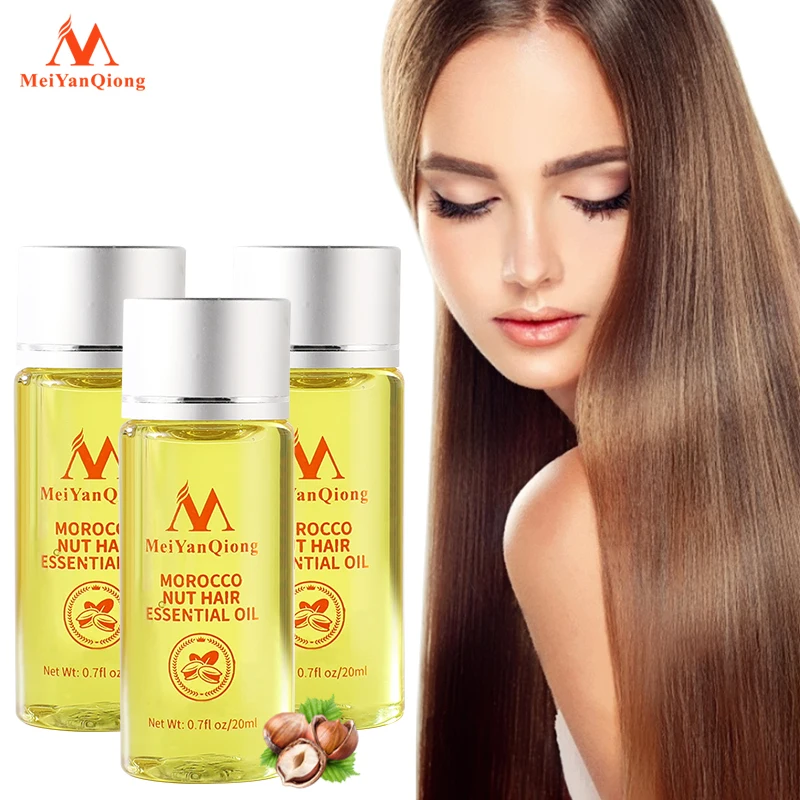 

3PCS Morocco nuts Hair Fast Powerful Growth Essence Preventing Hair Loss Baldness Liquid Oil Treatment Hair Care Product 20 ML