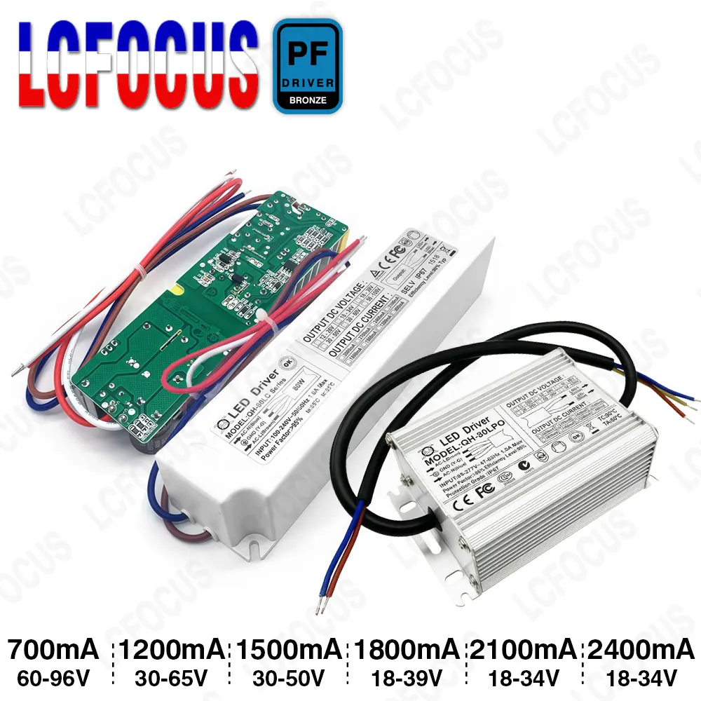 60W 70W 80W LED Driver 2400mA 2100mA 1800mA 1500mA 1200mA 700mA 54-96V 18-34V Lighting Transformers 60 70 80 W Watt Power Supply