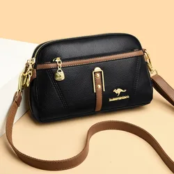 High-quality Solid Color Leather Shoulder Bag Women Handbag Designer Luxury Women's Crossbody Messenger Bags for Women 2024 Sac