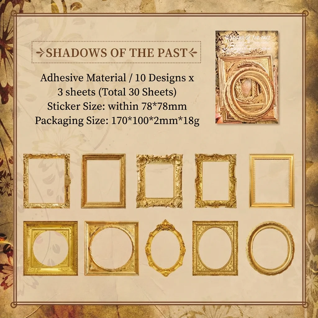 Vintage Frame Stickers Vintage Self-Adhesive Stickers Journal Adhesive Stickers Self-Adhesive For Diy Decor Journal Making