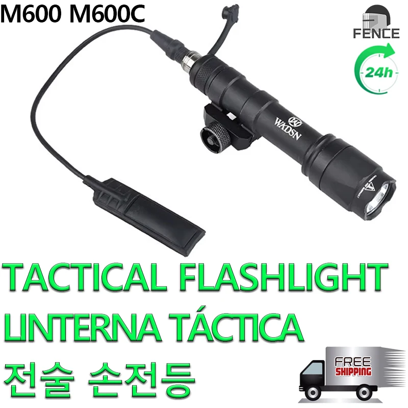 

WADSN Surefir M600C M600 Tactical Scout Light Rifle Weapon Flashlight LED Hunting Weapon Spotlight Momentary Pressure Pad Switch