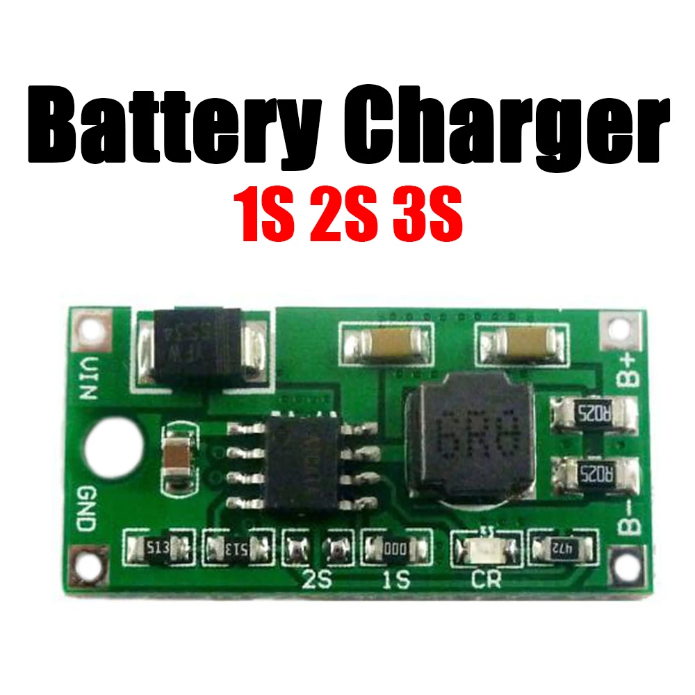 1S 2S 3S Buck Li-Ion Lithium Battery Charger Module  DC 5V-23V 6V 9V 12V 15V 18V  to 4.2V 8.4V 12.6V  for 3.7V 7.4V 11.1V CELLS