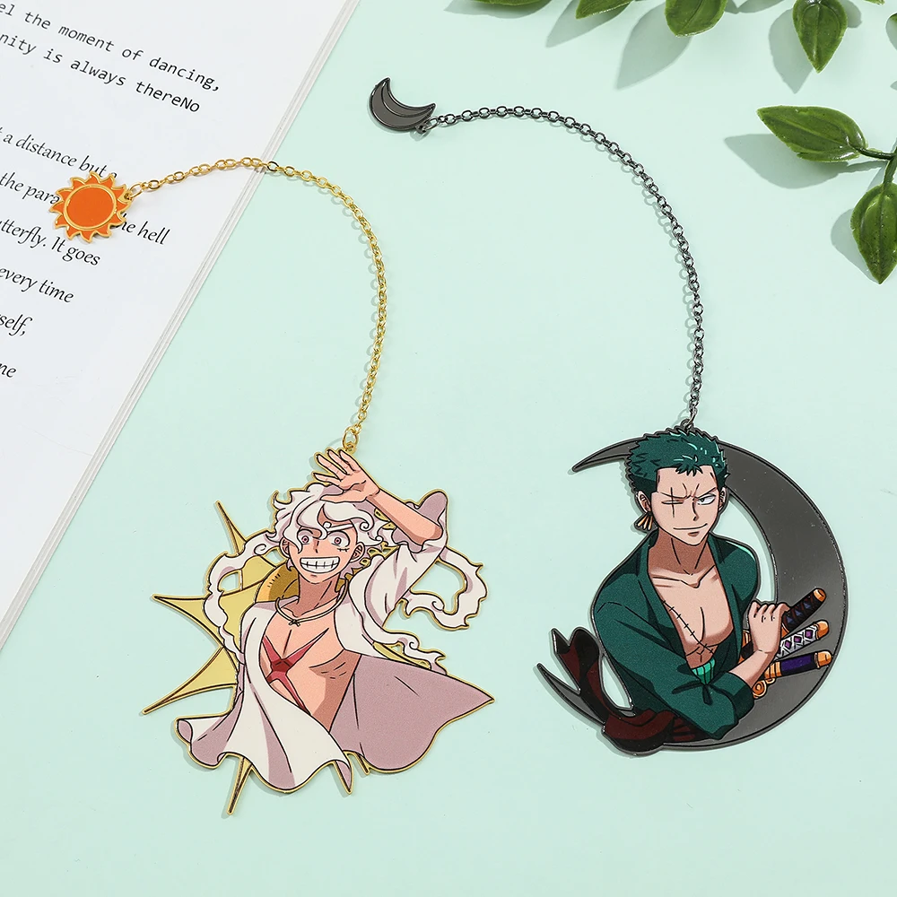 Imagem -04 - Anime Cinco Velocidade Luffy Zoro Bookmark Coleção Metal Bookmarks para Fãs Gift Stationery para o Amante Livro Novo pc