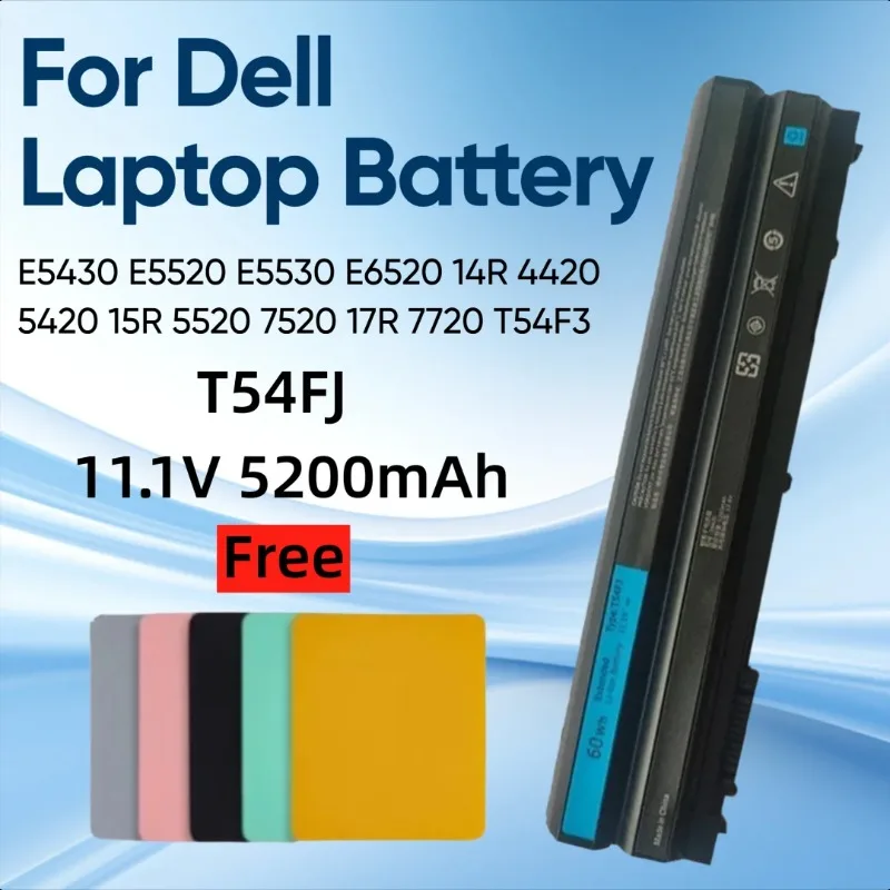 

11,1 В T54FJ E6420/30 для Dell Latitude E5430 E5520 E5530 E6520 14R 4420 5420 15R 5520 7520 17R 7720 T54F3 Аккумулятор для ноутбука