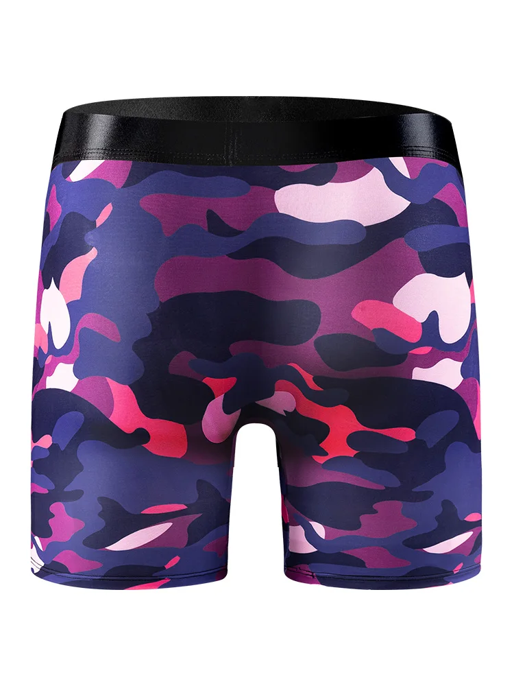 Random 10pcs men\'s ice silk underwear is super cool and breathable, with multiple print styles, suitable for daily wear