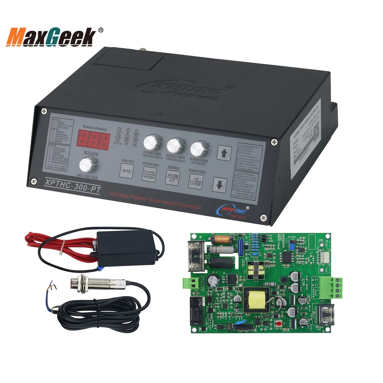 

Maxgeek New Xpthc-300-pt Cnc Flame Plasma Arc Voltage Height Controller Torch Height Controller For Portable Cutting Machine