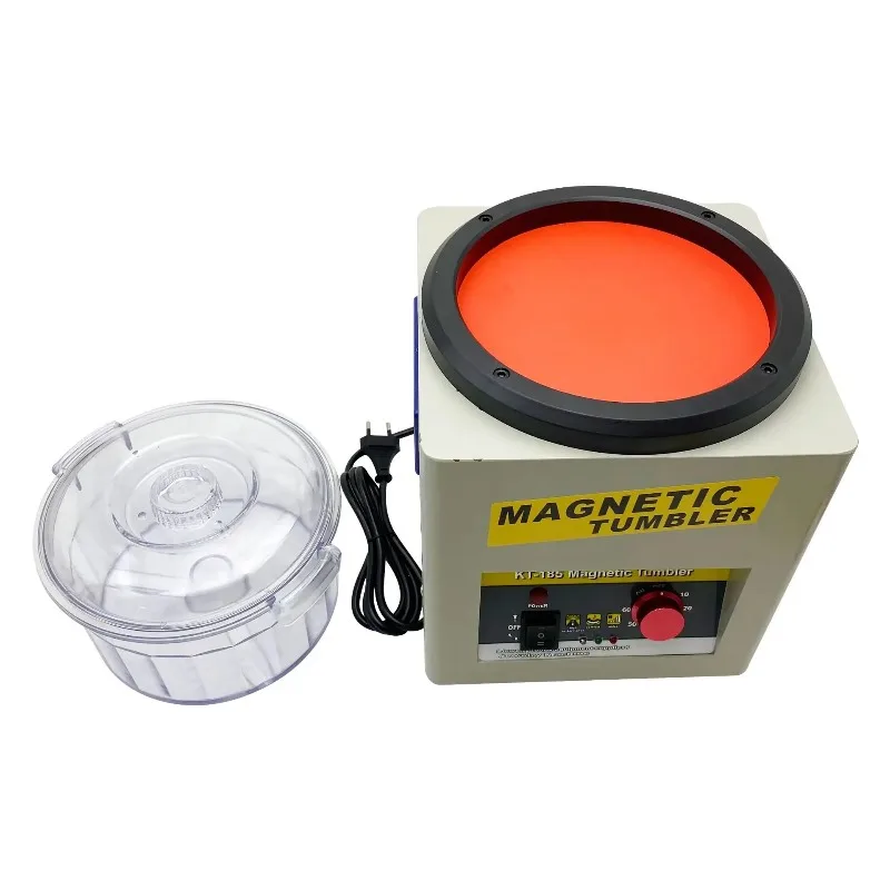 2000RPM Electric Magnetic Tumbler Jewelry Polisher Finishing Machine Metal Deburring Polishing Equipment For Gold Silver Jewelry