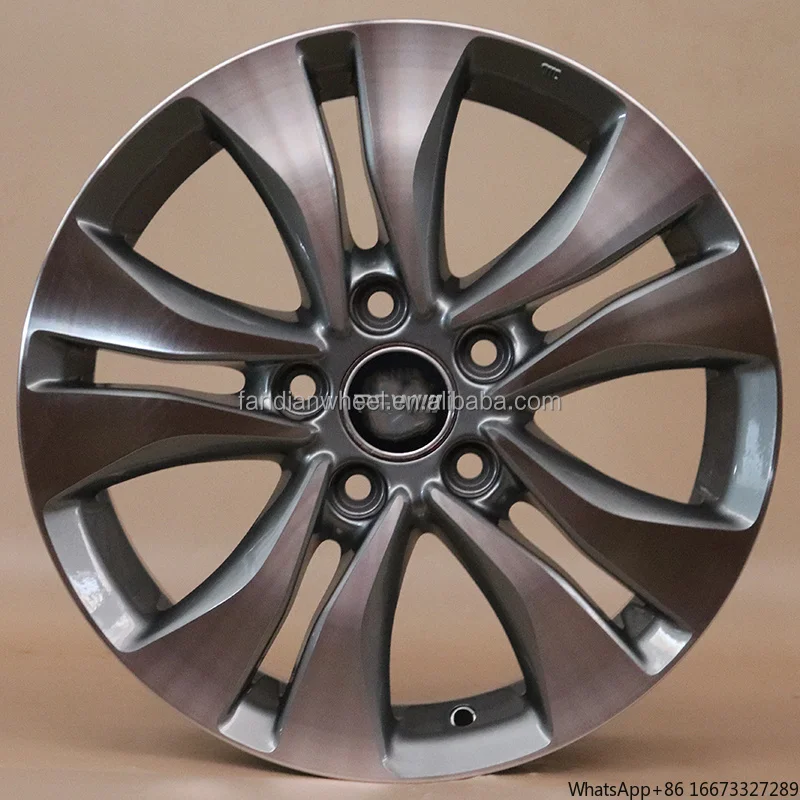 NEW REW JT6119 High Performance 16x6.5 5x114.3 Stud Pattern ET40 Aluminum Alloy Wheels Passenger Cars metal Grey Finish 5 Lug