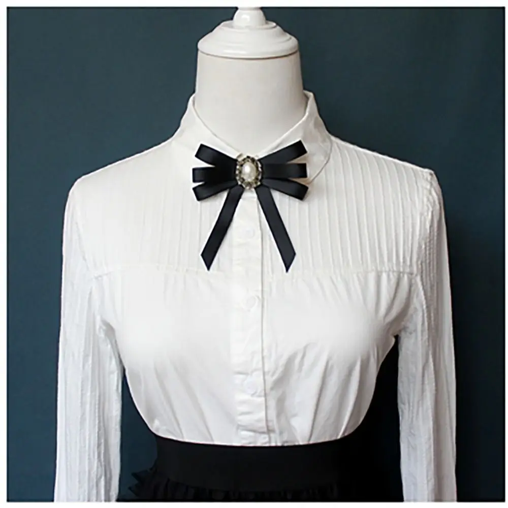 لطيف البوليستر طوق زهرة سوداء بلون ربطة العنق العنق الديكور النساء