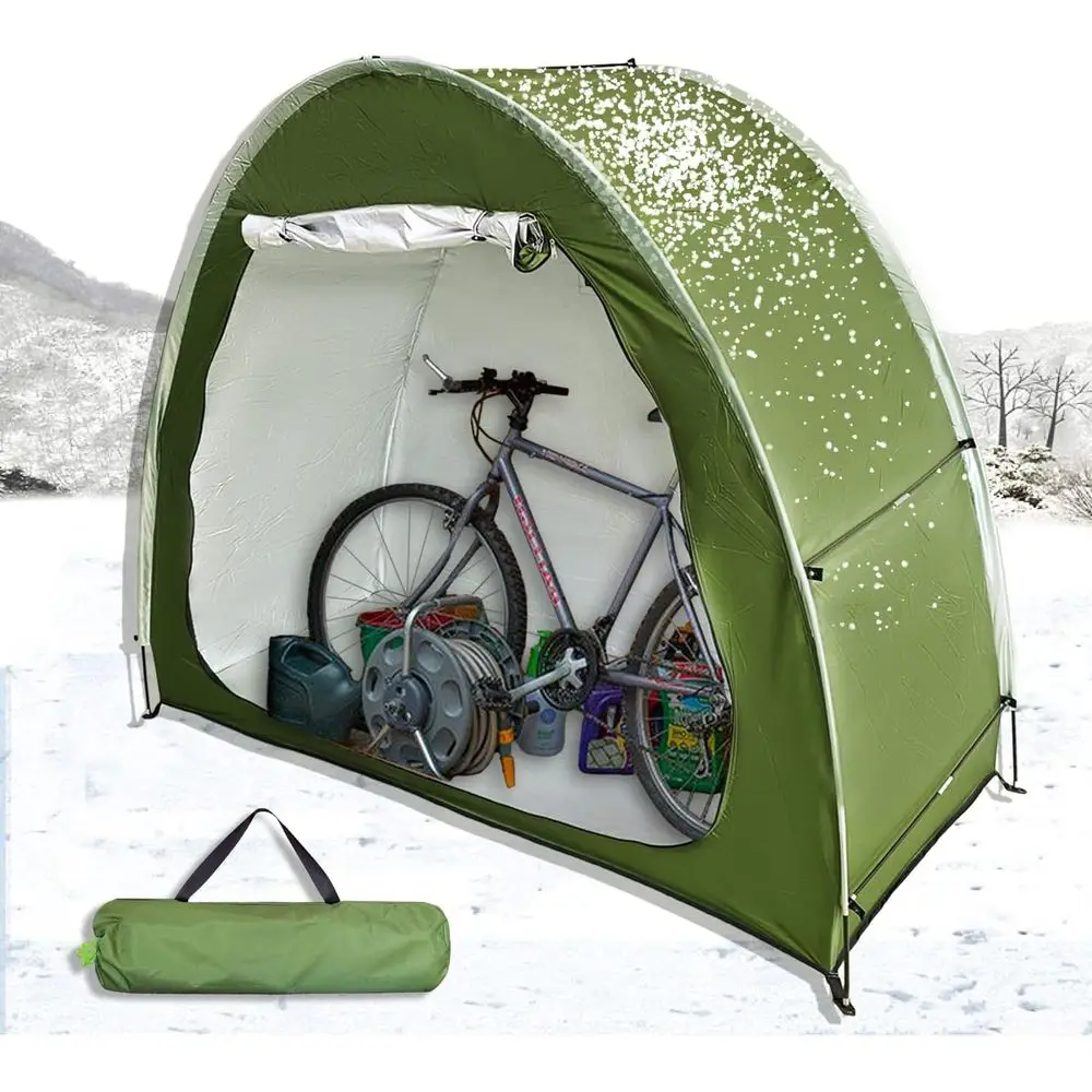 

Велосипедный тент для улицы на 2 велосипеда, водонепроницаемый складной тент для хранения, укрытие для велосипедов или кемпинга