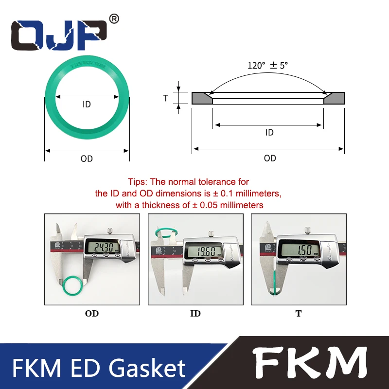 Fluorine rubber ED sealing ring | Diagonal washer | E-shaped column end sealing ring | Fluid joint sealing ring FKM