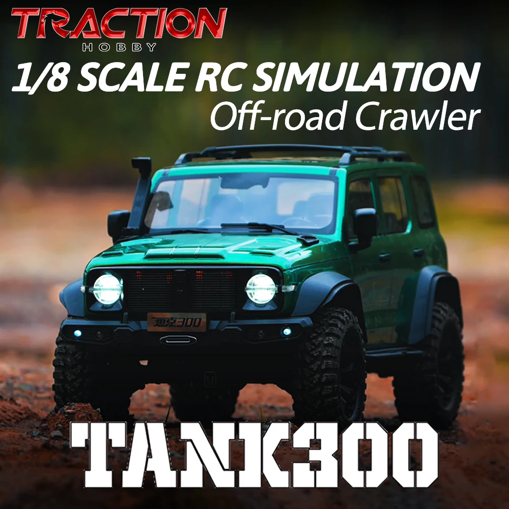 

Traction Hobby TANK300 Competitive Edition 4WD RC Crawler 1/8 Электрическая модель автомобиля с дистанционным управлением RTR Взрослые детские игрушки