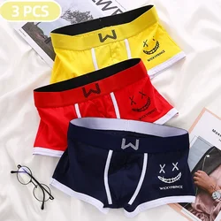 3PCS Mens Underwear Man Underpants Cotton Boxer Shorts Men Panties Boxer Underwear for Male U-Convex Sexy Comfort Boxers