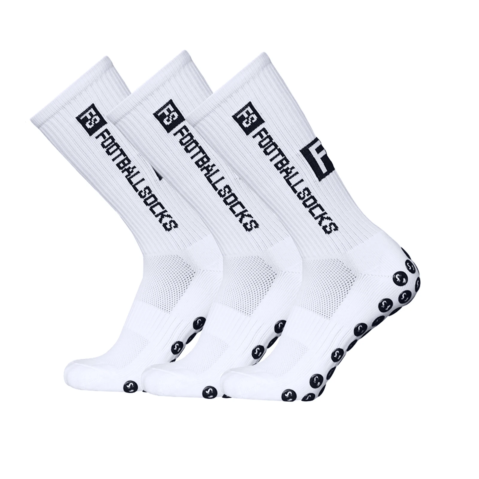 Lixada 3 Packs Sports Socks Athletic Stockings Anti-slip Quick Dry Football Soccer Socks For Football Basketball Hockey Running