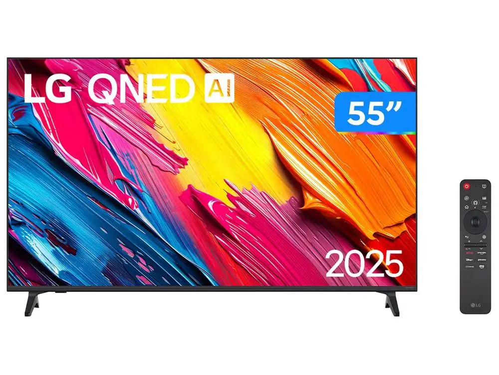 تلفزيون ذكي 55 بوصة LG 4K Ultra HD QNED 55QNED70ASA WebOS 25 α7 معالج AI 4K Gen8 Alexa 3 HDMI 2 USB