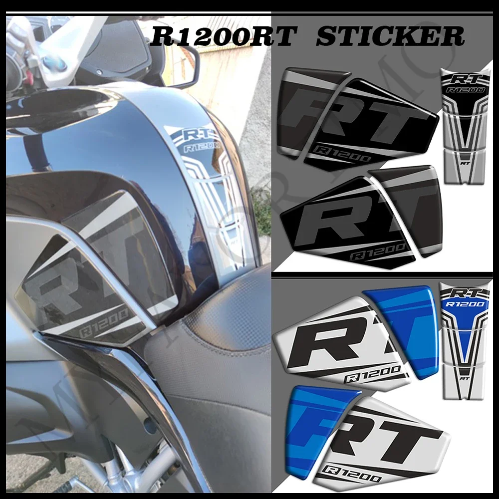 

For BMW R1200RT R 1200 RT Tank Pad 3D Stickers Trunk Luggage Aluminum Case Emblem Logo Decal Protector Fairing Protection 2019+