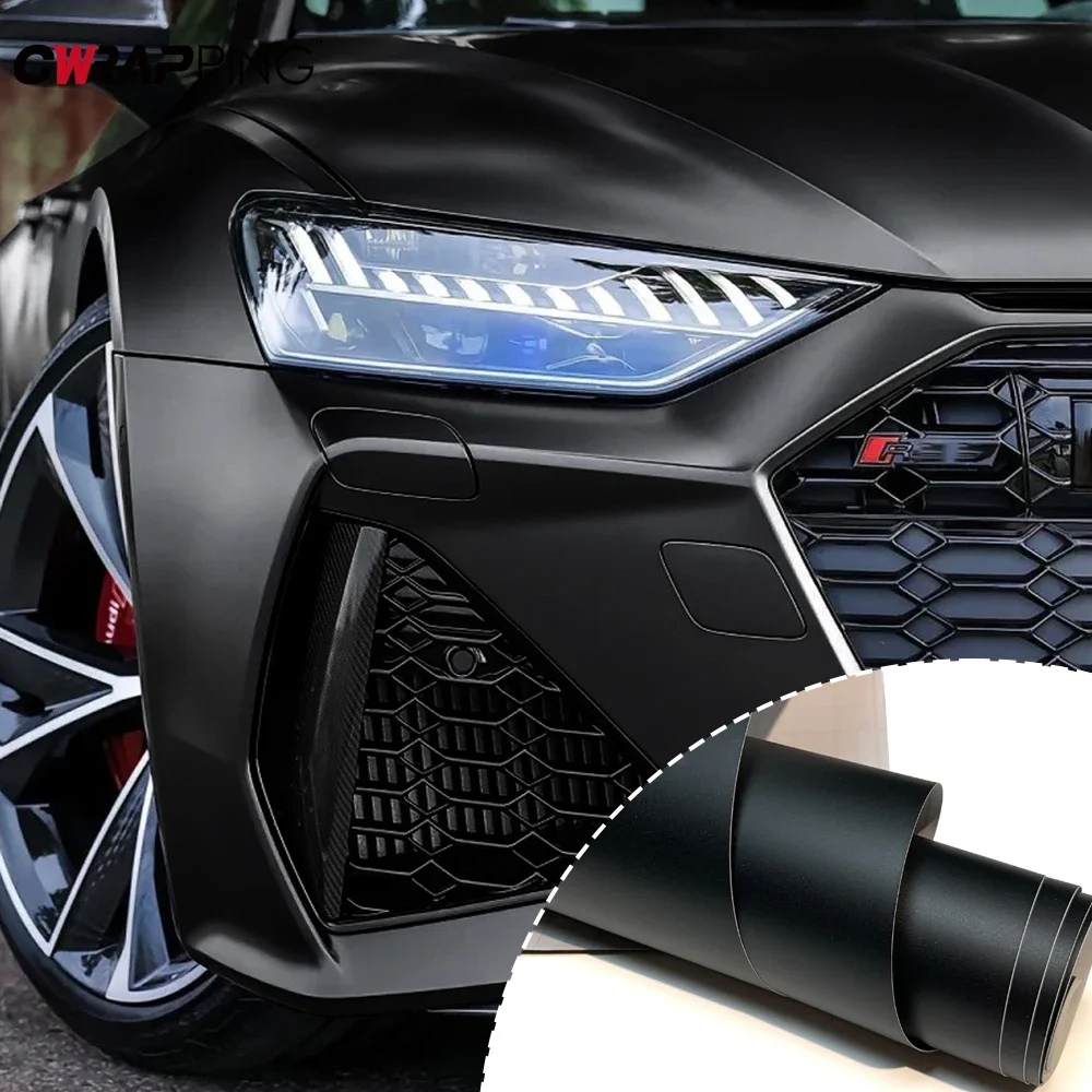 Car Sticker Matte Black Vinyl Sticker Car and Motorcycle Body Decoration Film Anti-scratch and Waterproof For Car and Motorcycle
